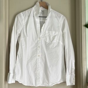 J. Crew Factory White cotton button down